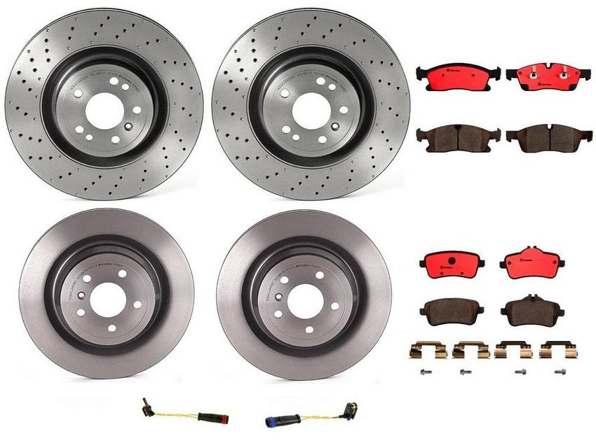 Brembo Brake Pads and Rotors Kit - Front and Rear (350mm/330mm) (Ceramic)